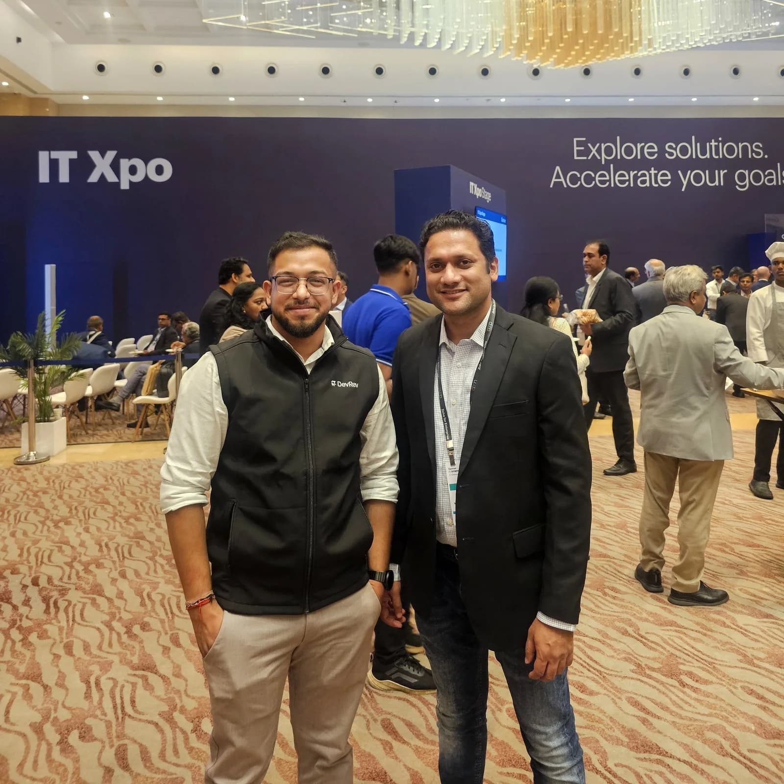Ashish with the Alexa developer marketing manager he describes as the person who replied to his early email.