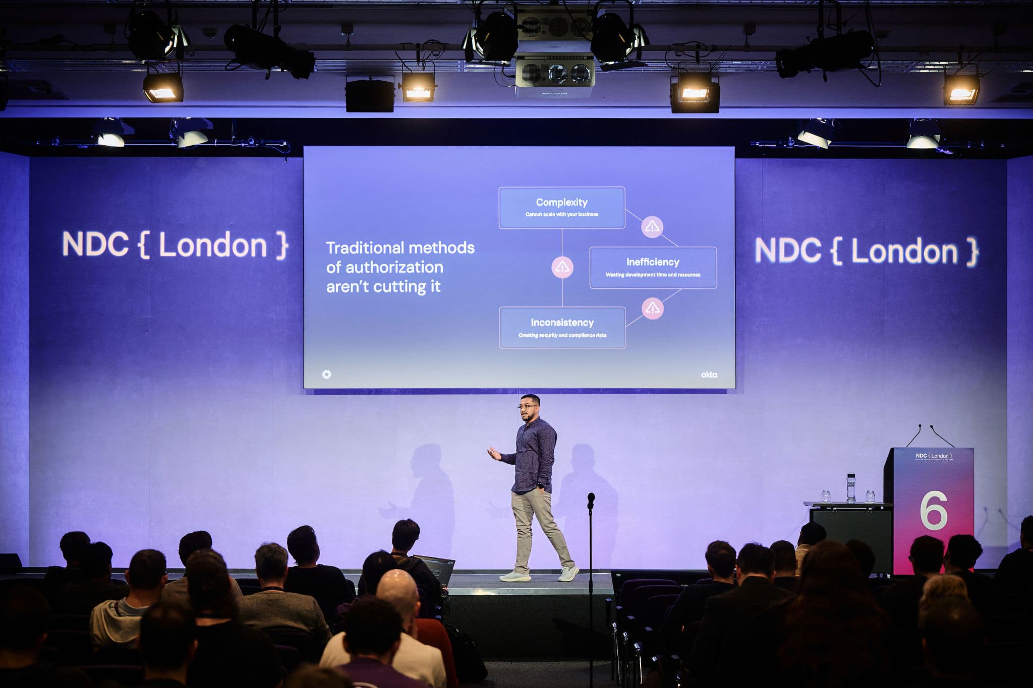 Ashish speaking about authorization at NDC London.